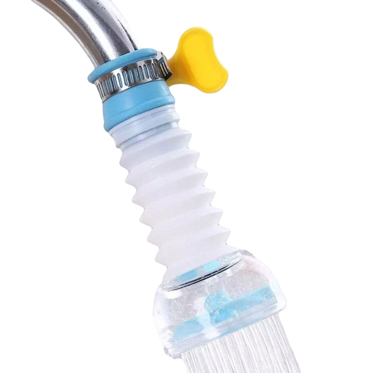 Flexible 360° Fan Faucet – Clip-on, splash-free & filtered flow