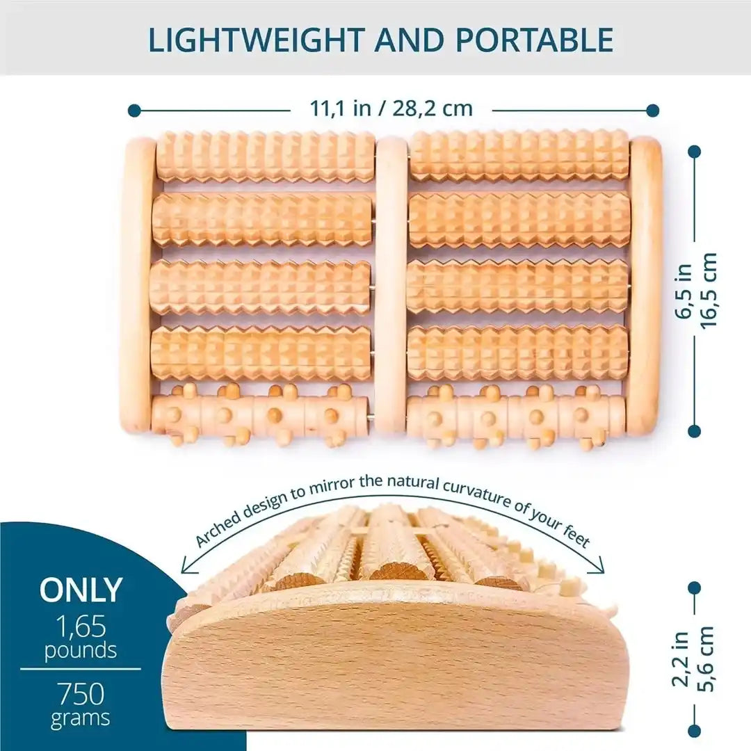 Premium Wooden Foot Massager Roller