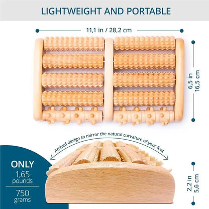 Premium Wooden Foot Massager Roller