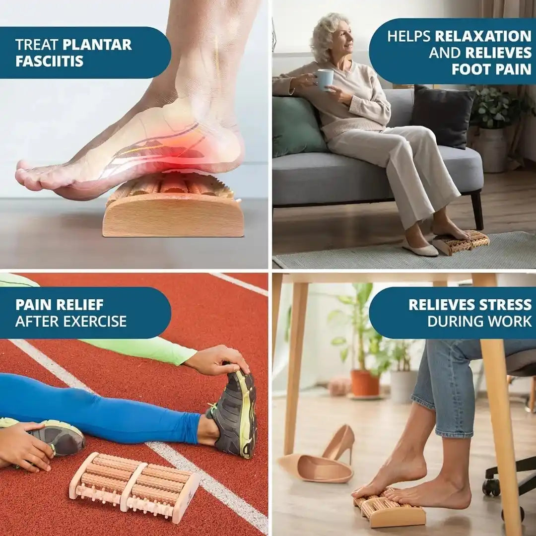 Premium Wooden Foot Massager Roller