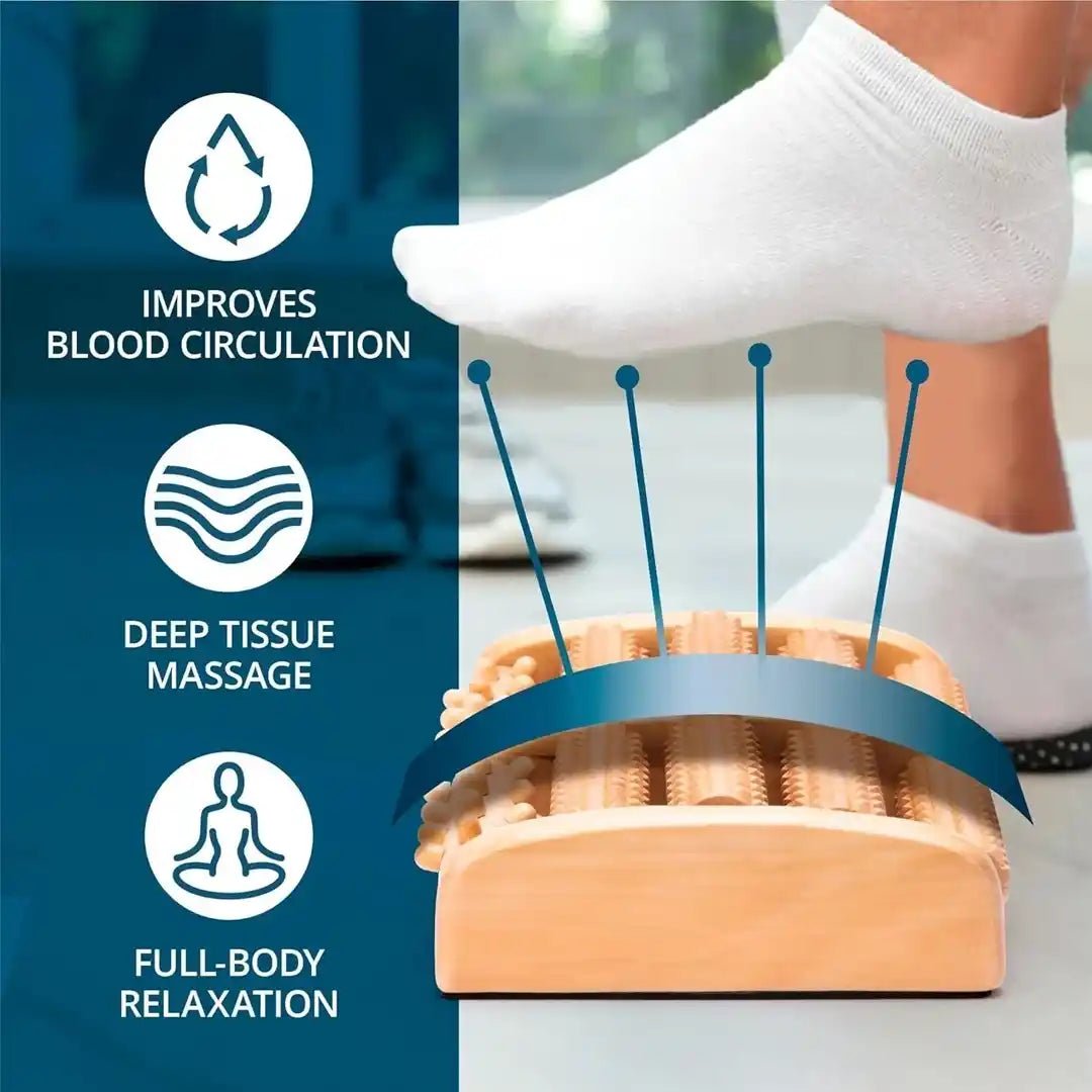 Premium Wooden Foot Massager Roller