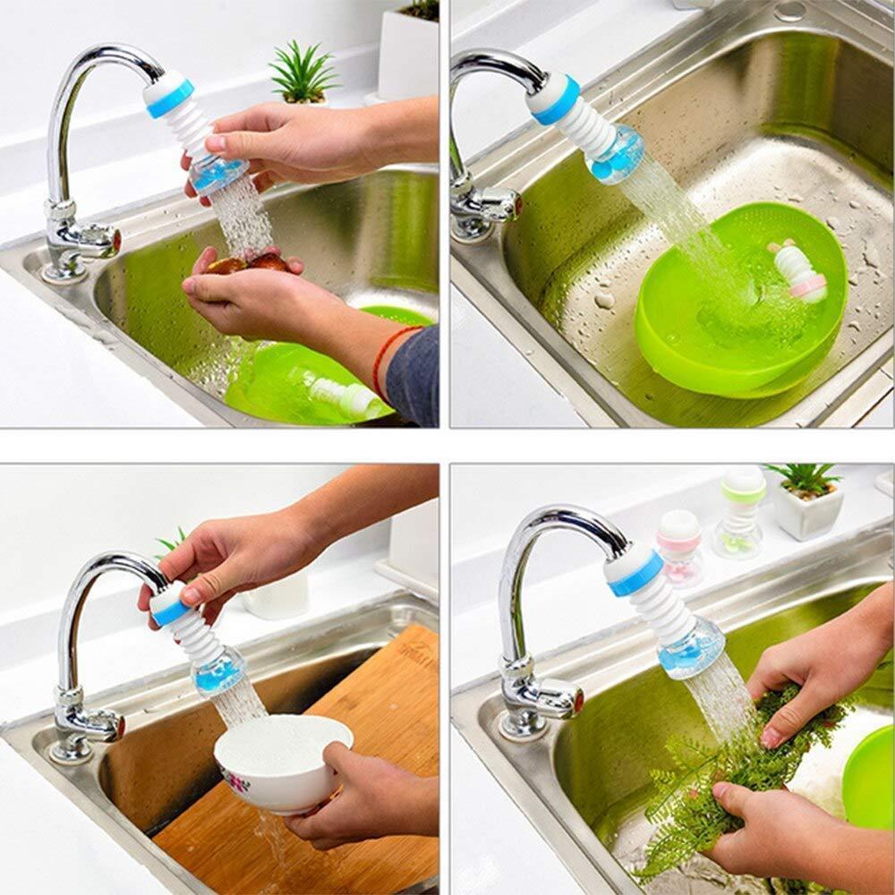 Flexible 360° Fan Faucet – Clip-on, splash-free & filtered flow