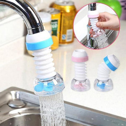 Flexible 360° Fan Faucet – Clip-on, splash-free & filtered flow
