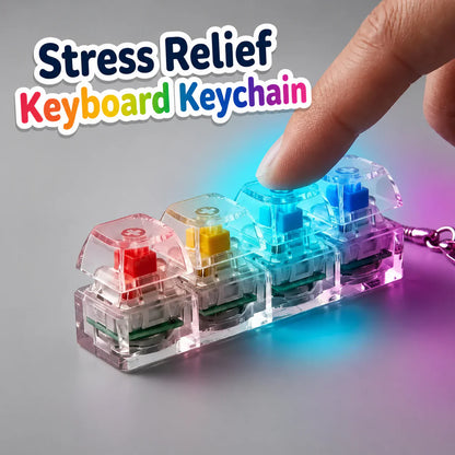 Keyboard Fidget Stress Relief Keychain for Kids & Adults (KC)