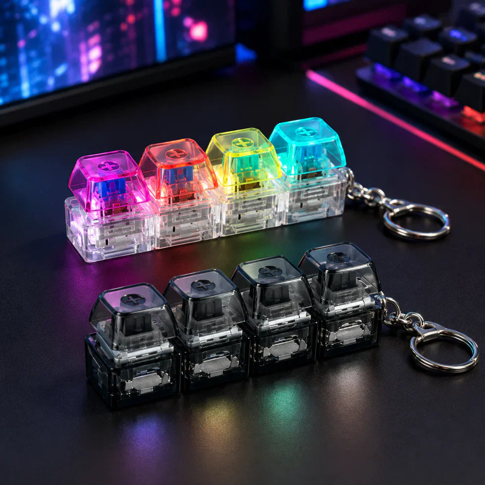 Keyboard Fidget Stress Relief Keychain for Kids & Adults (KC)