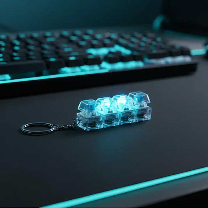 Keyboard Fidget Stress Relief Keychain for Kids & Adults (KC)