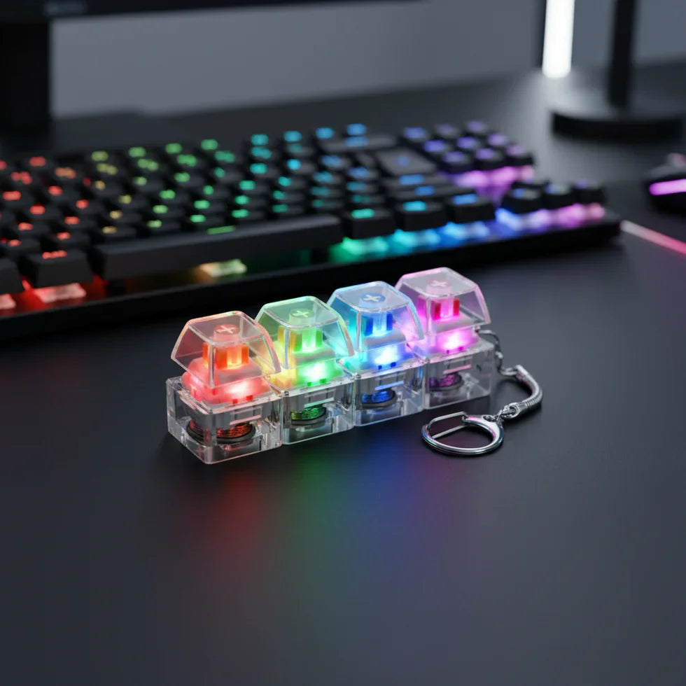 Keyboard Fidget Stress Relief Keychain for Kids & Adults (KC)
