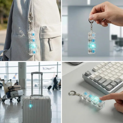 Keyboard Fidget Stress Relief Keychain for Kids & Adults (KC)