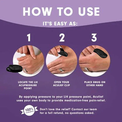Original Li4 Acupressure Clip | Wearable Sugar Control, Stress & Headache Relief Hand Pressure Point Tool