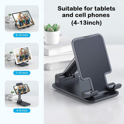 Foldable & Adjustable Mobile Phone And Tablet Stand