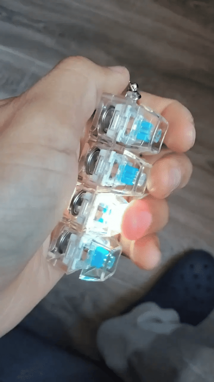 Keyboard Fidget Stress Relief Keychain for Kids & Adults (KC)